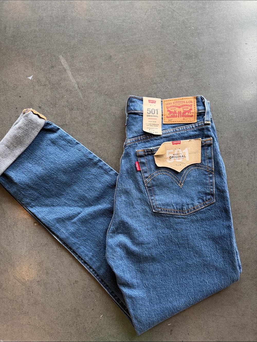 Levi's Women's Straight Indigo Blue Jeans